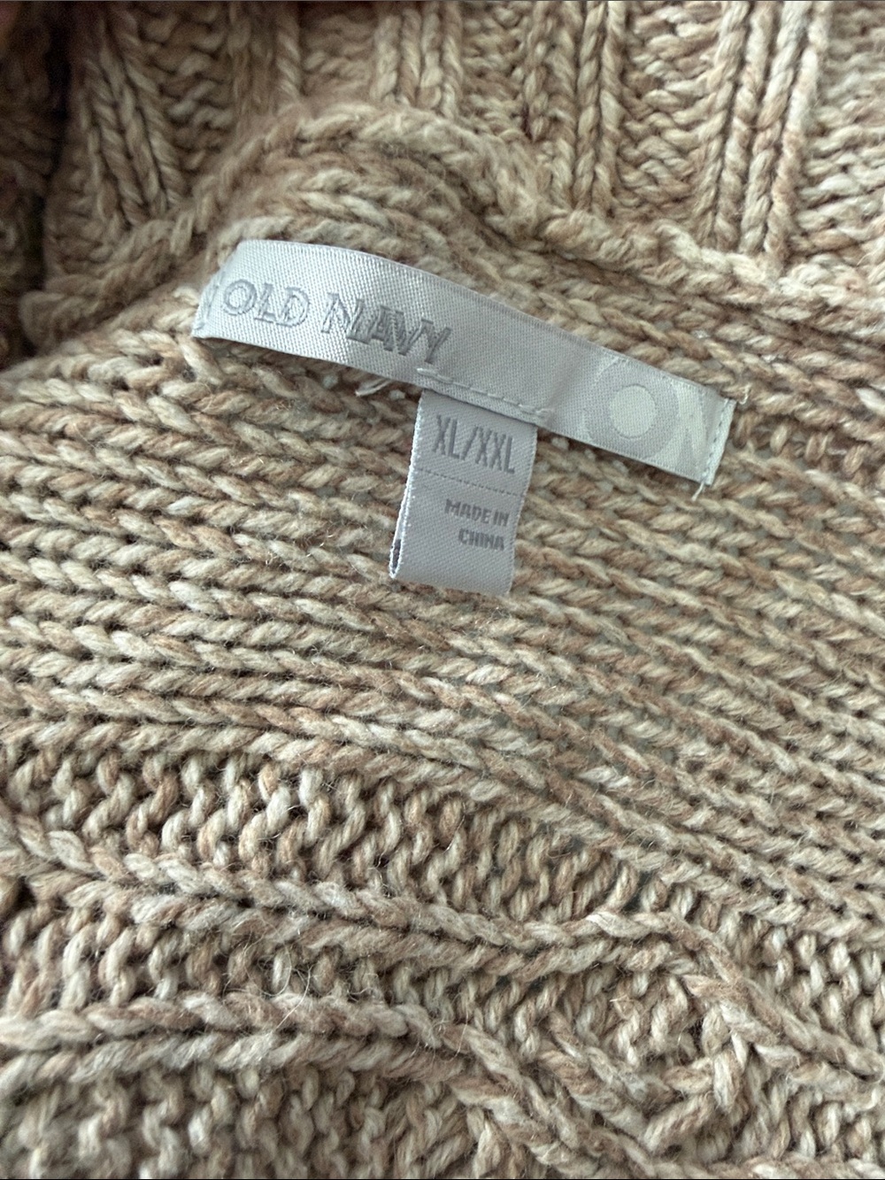 Old Navy Beige Open-Front Ribbed Knit Cardigan - Picture 2 of 2
